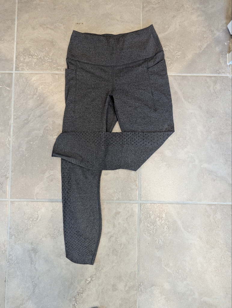 Heather Gray Laser Cut Leggings